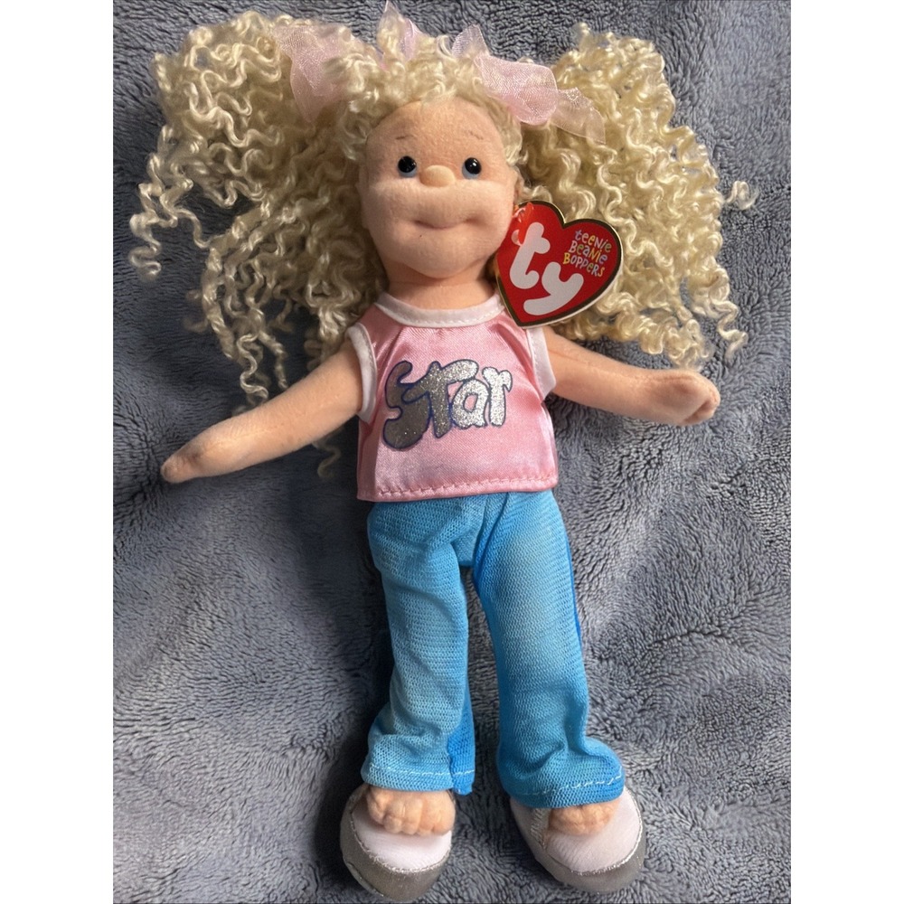 VTG Ty Teenie Beenie Bopper Collection Retired 2002 Sassy Star Caring Carla